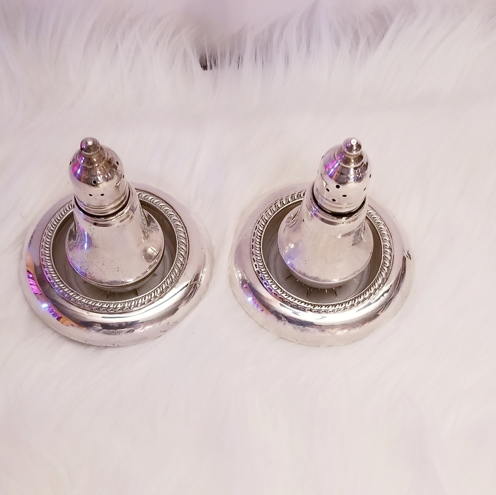 Rare Vintage Sterling Silver Salt and Pepper